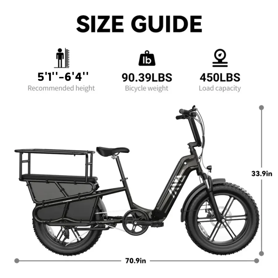 TST® Carrier 20'' Cargo Electric Bike - Image 9