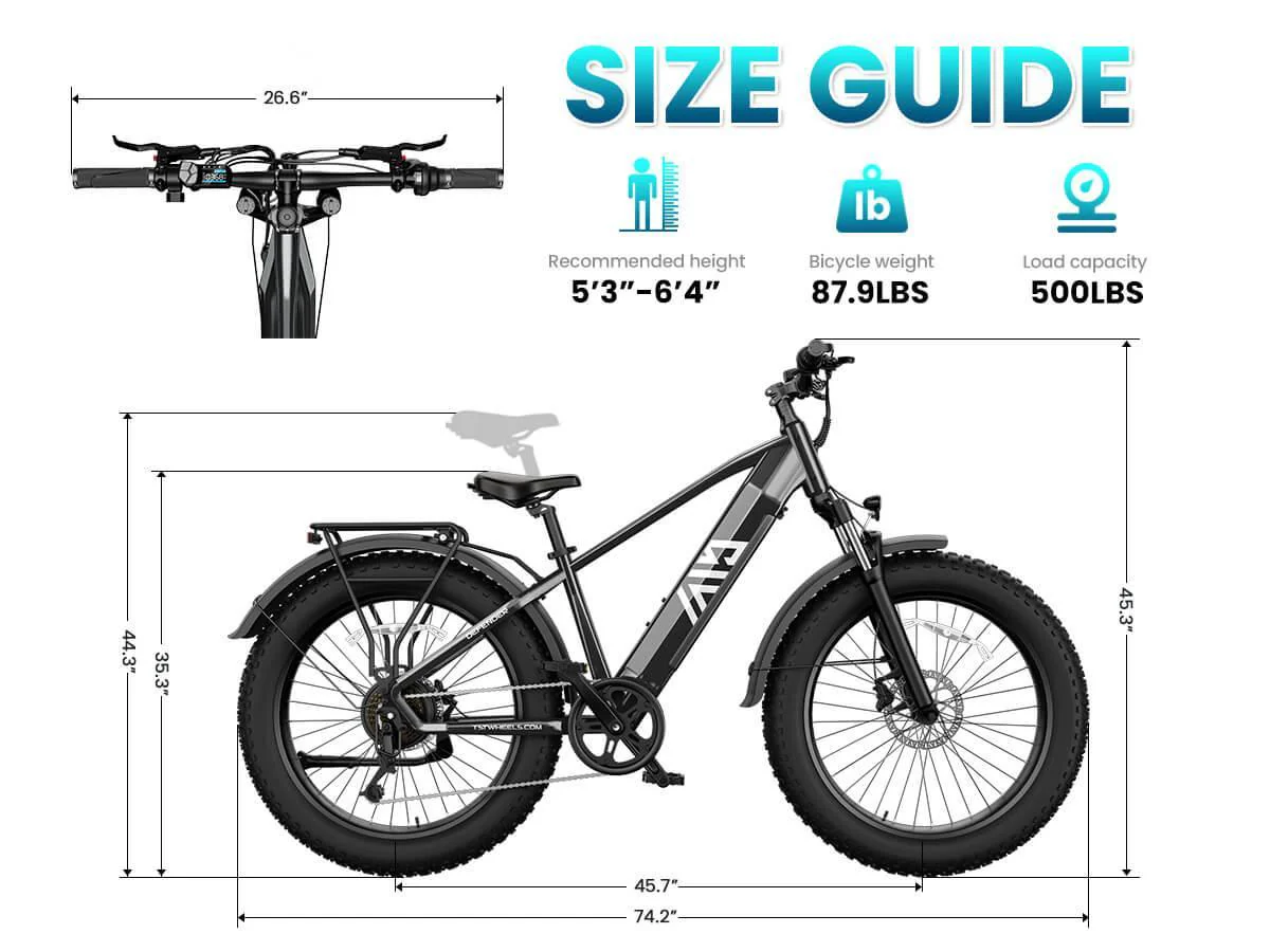 TST® Combo Sale Defender+Dreamer 26" Fat Tire Ebike For Adult - Image 8