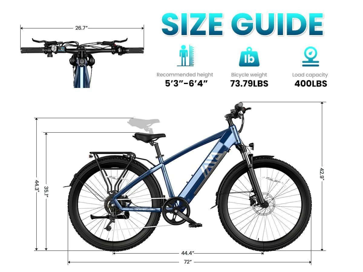 TST® Combo Sale Flyer+Surfer 27.5" Commuter Convenience Electric Bike - Image 8