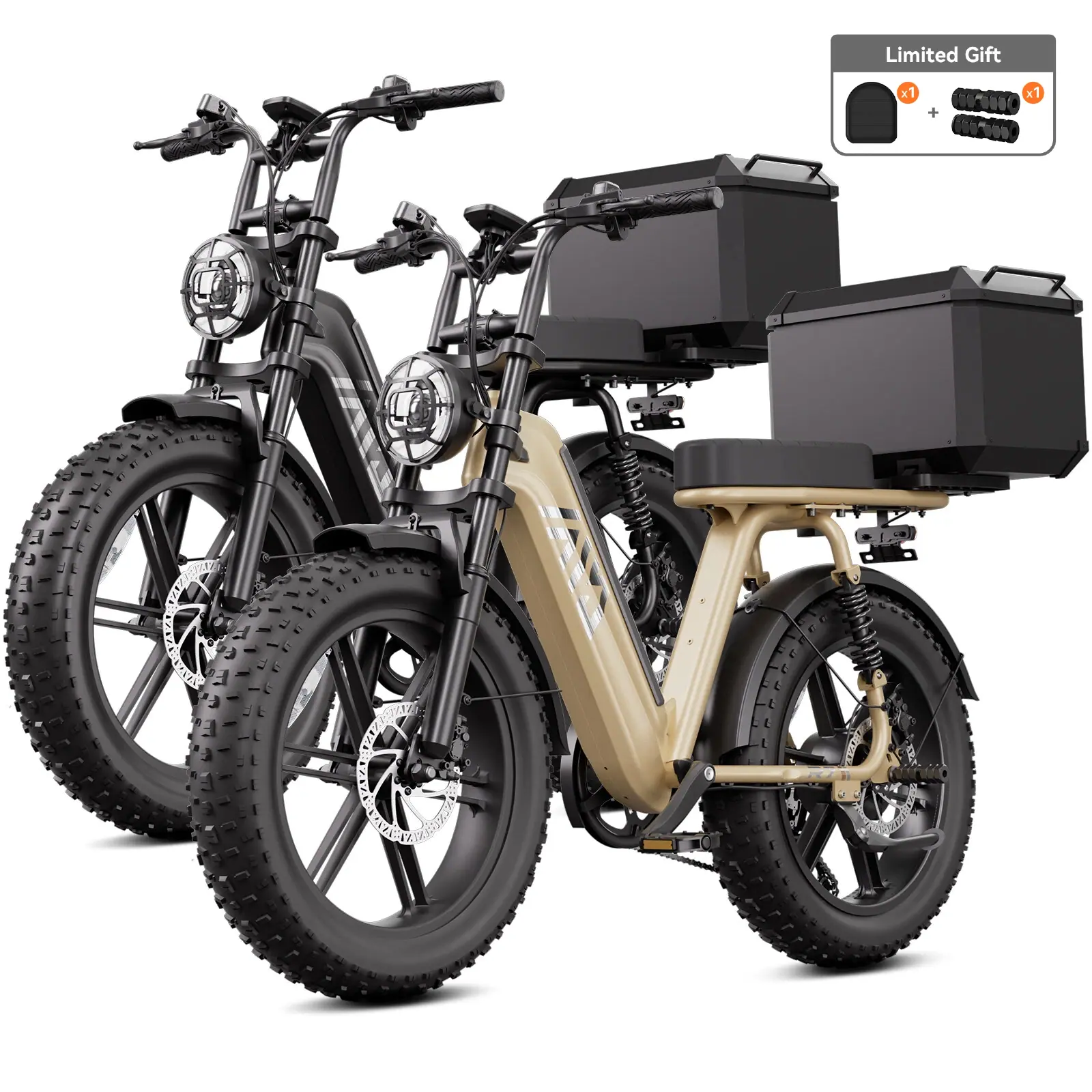 TST® Combo Sale R7 1500W Full Suspension Electric Cargo Bike - Image 11