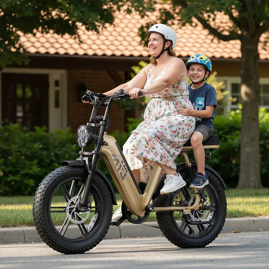 TST® R7 Moped Style 1500W Full Suspension Electric Cargo Bike | 2026 New Model - Image 4