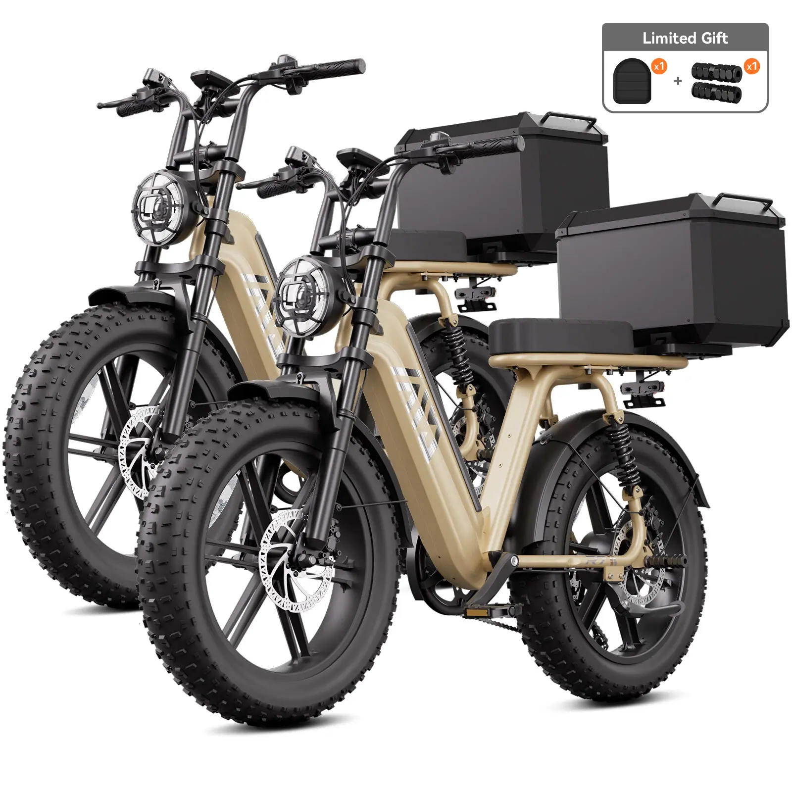 TST® Combo Sale R7 1500W Full Suspension Electric Cargo Bike - Image 9