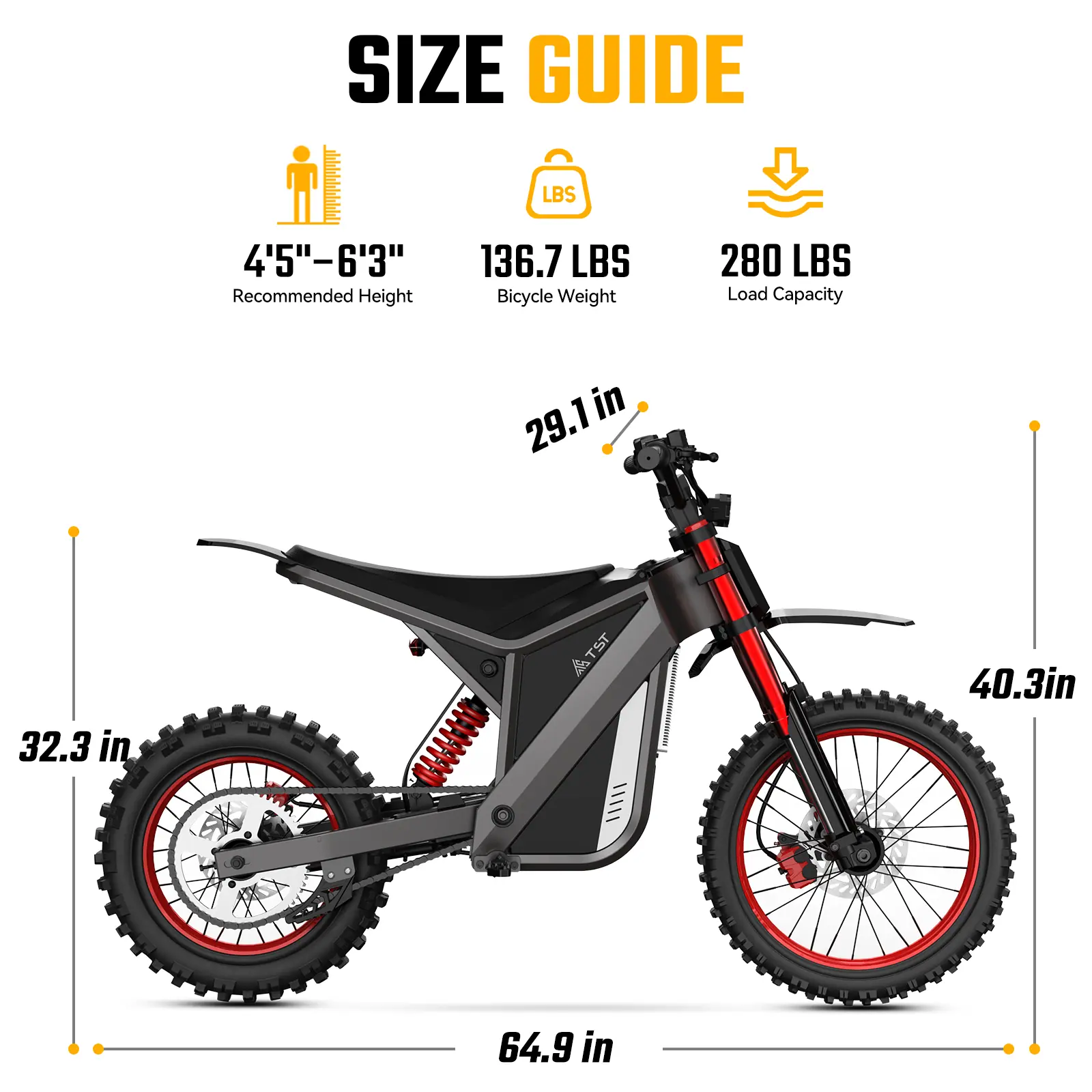 TST® GT73 17" 6000W 339Nm Electric Dirt Bike - Image 6