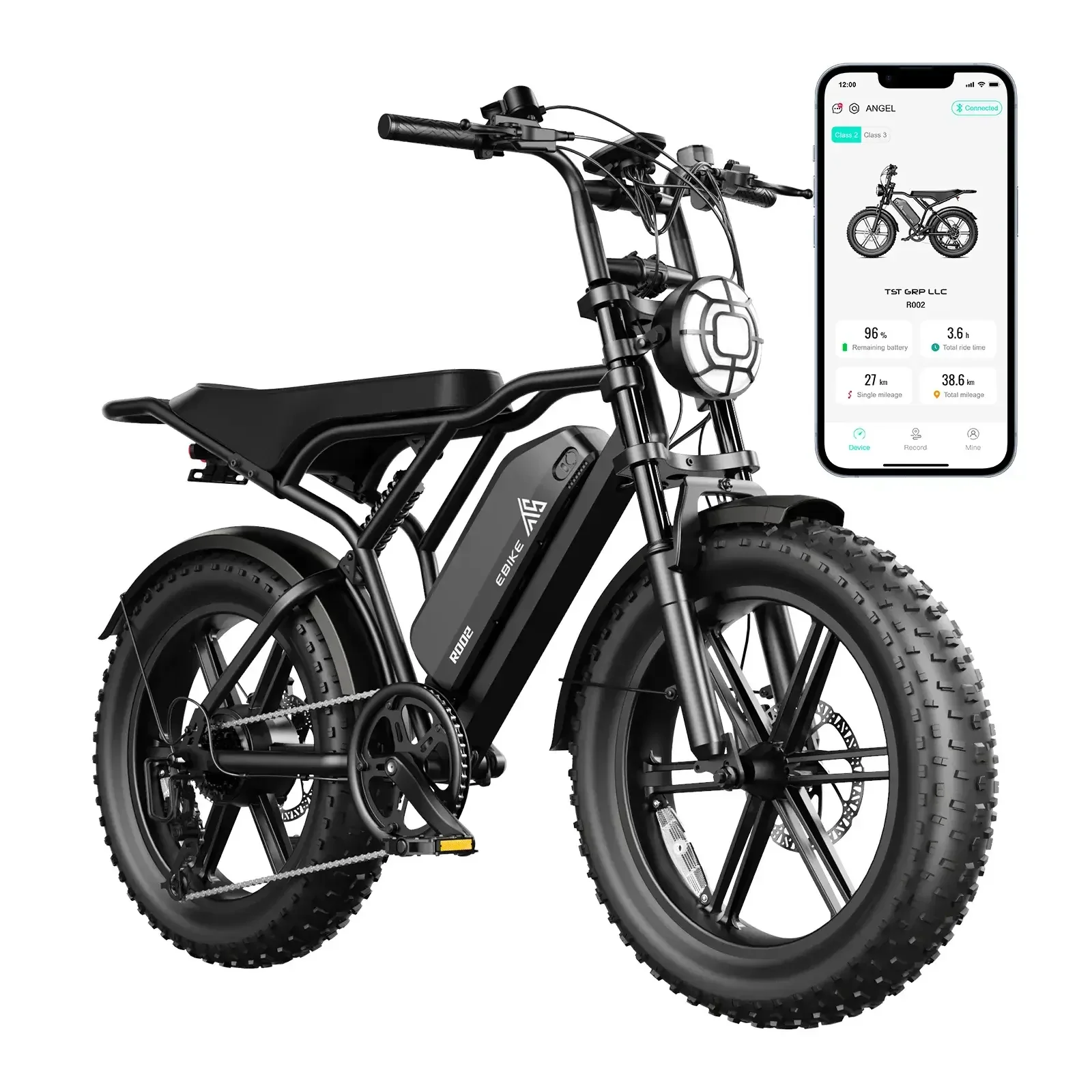 TST® R002 20'' 1500W Full Suspension Moped-style Electric Bike - Image 12
