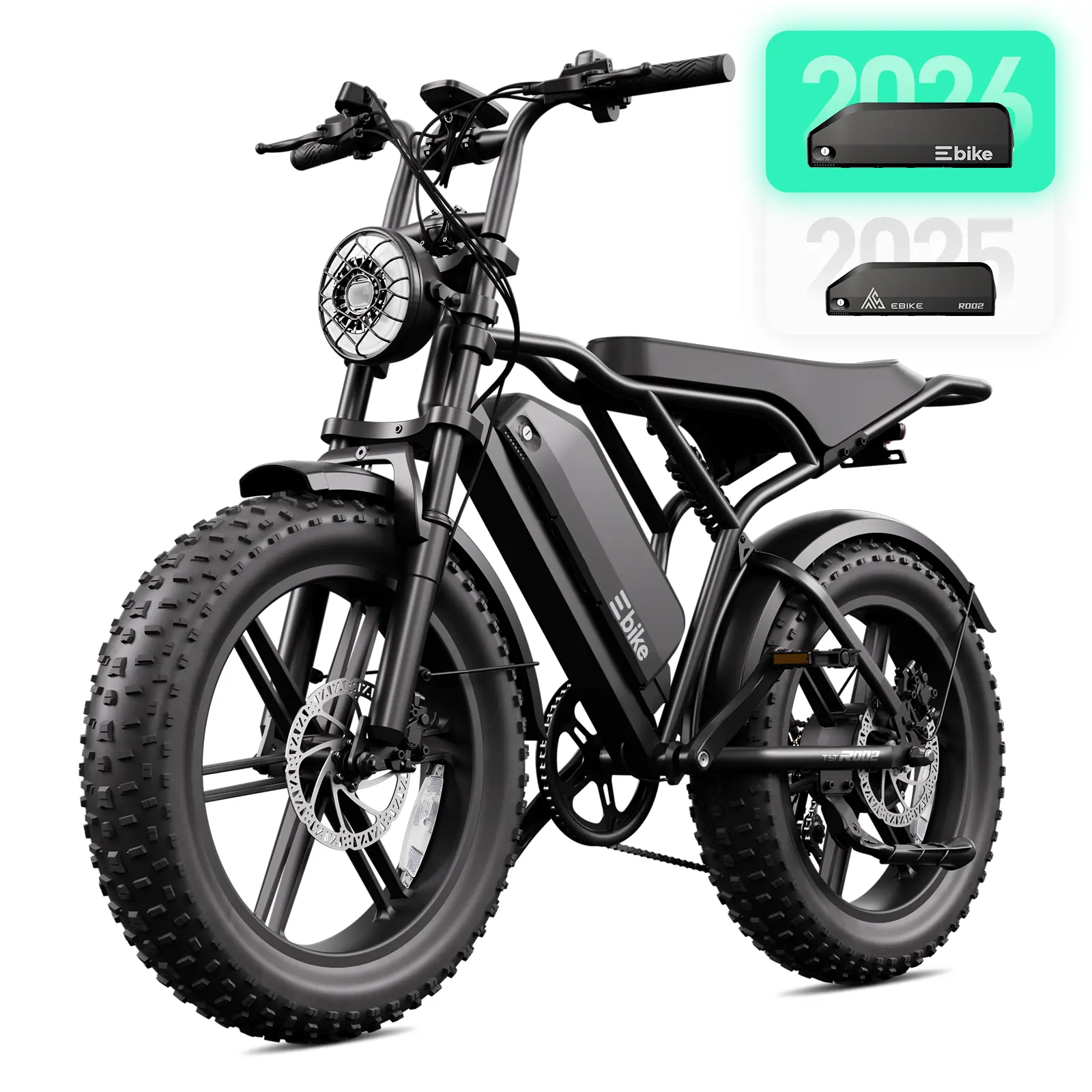 TST® R002 20'' 1500W Full Suspension Moped-style Electric Bike - Image 6
