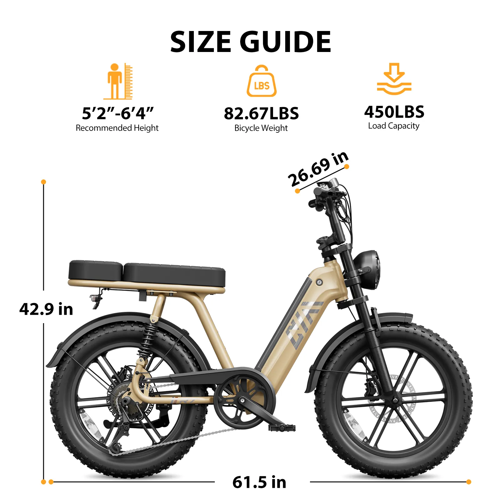 TST® R7 Moped Style 1500W Full Suspension Electric Cargo Bike | 2026 New Model - Image 5