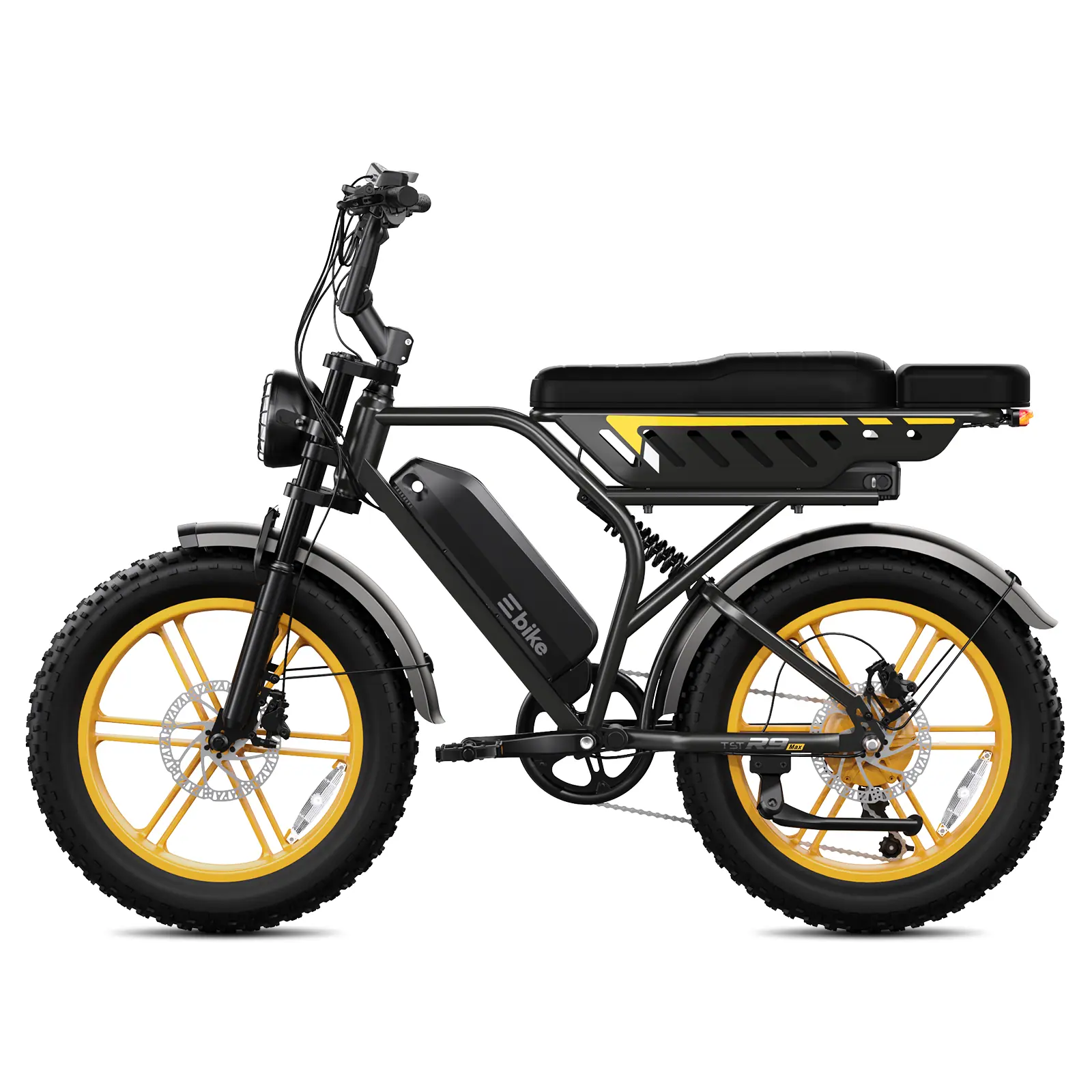 TST® R9 Dual-Battery 1500W Long-Range Full-Suspension Moped Style Electric Bike (2026 Model) - Image 13
