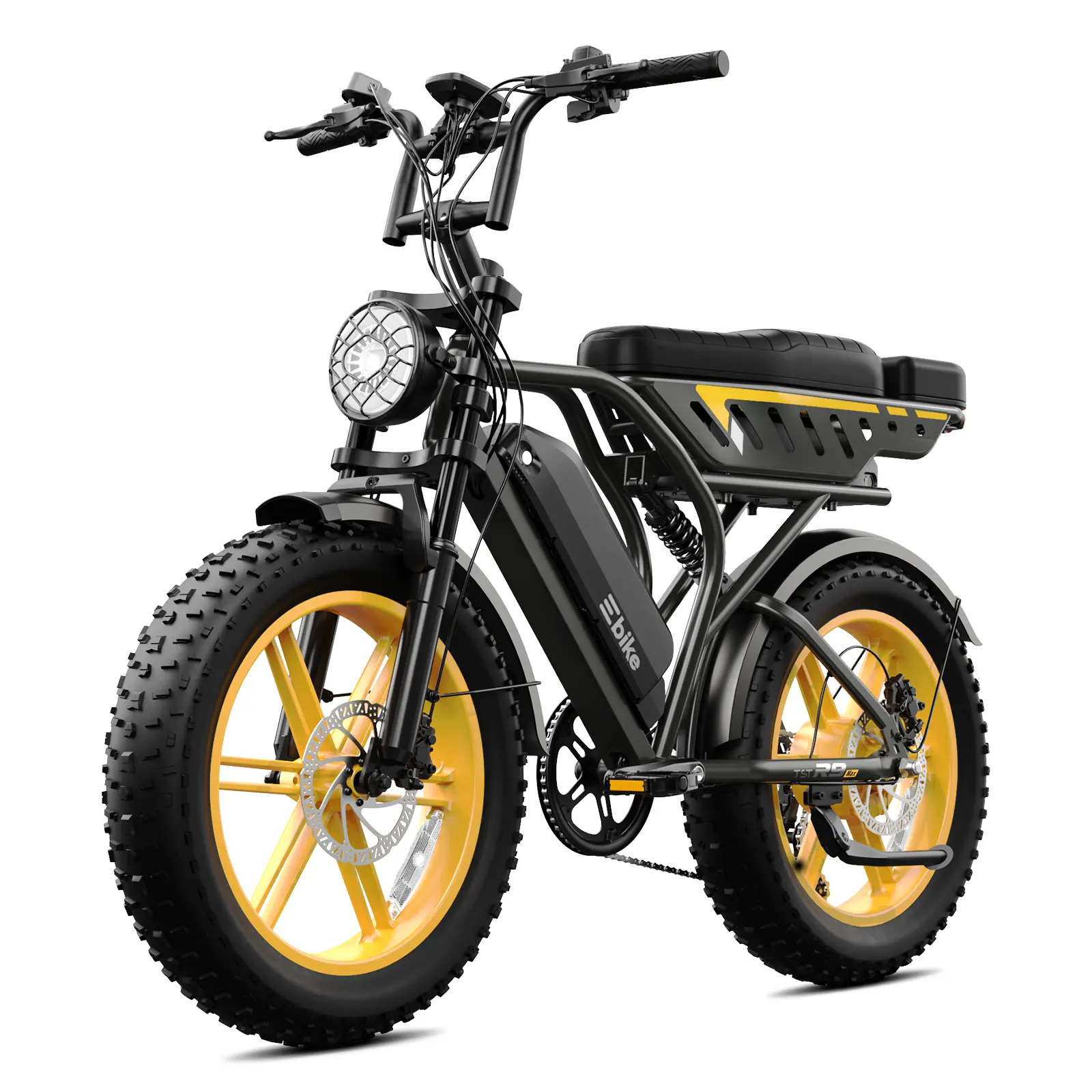 TST® R9 Dual-Battery 1500W Long-Range Full-Suspension Moped Style Electric Bike (2026 Model) - Image 17