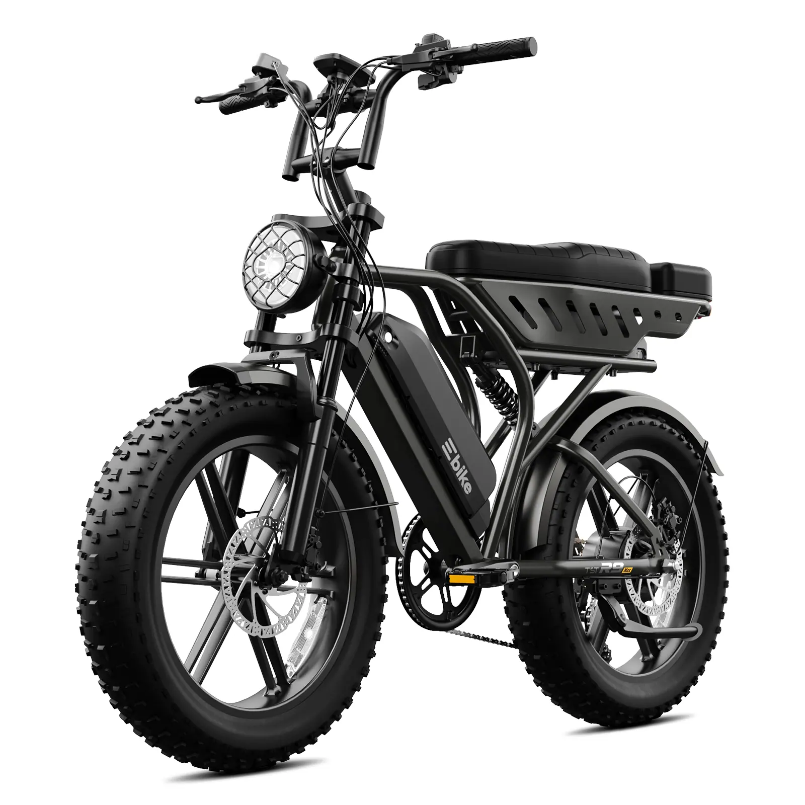 TST® R9 Dual-Battery 1500W Long-Range Full-Suspension Moped Style Electric Bike (2026 Model) - Image 18